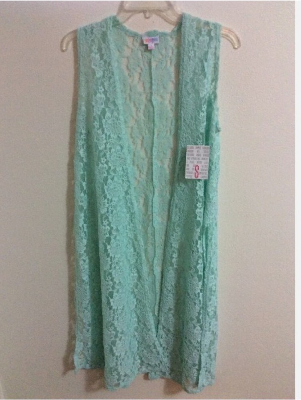 LuLaRoe Mint Lace Sleeveless Swim Coverup